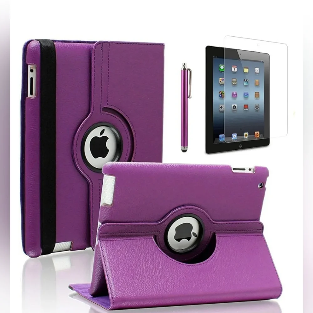 iPad Case with Rotating Stand + Stylus (iPad not included)